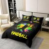 Homewish Handball Boys' Cotton Duvet Cover Set, Colorful Ink Graffiti Style, 155 x 220 cm view 2
