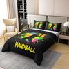 Homewish Handball Boys' Cotton Duvet Cover Set, Colorful Ink Graffiti Style, 155 x 220 cm view 3