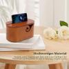 Eyoulife Wooden Yarn Bowl with Lid, 27 x 13.5 x 12 cm, 9 Crochet Hooks view 3