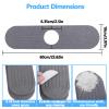 Faucet Absorbent Diatomaceous Earth Mat, Dark Gray, 60 x 10 cm view 2