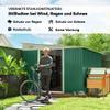 Outsunny Metal Garden Shed, 19.4 m², 280 × 345 × 201 cm, Sliding Doors, Green view 3