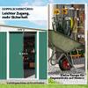 Outsunny Metal Garden Shed, 19.4 m², 280 × 345 × 201 cm, Sliding Doors, Green view 4