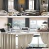 FENYIGE Blackout Curtain 176 x 185 cm with Grommets, Soft, Sound-Reducing, Privacy, Thermal Insulating, Cream view 2