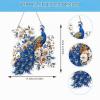 AIRDEA Peacock Diamond Painting Window Suncatcher, 5D Sparkling Floral Double-Sided Kit, 8 x 7 in view 2