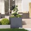 Hommdiy Raised Garden Bed Planter Anthracite 80 x 80 x 80 cm Steel view 3