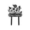 Personalized Metal Garden Stakes with Custom Text view 1