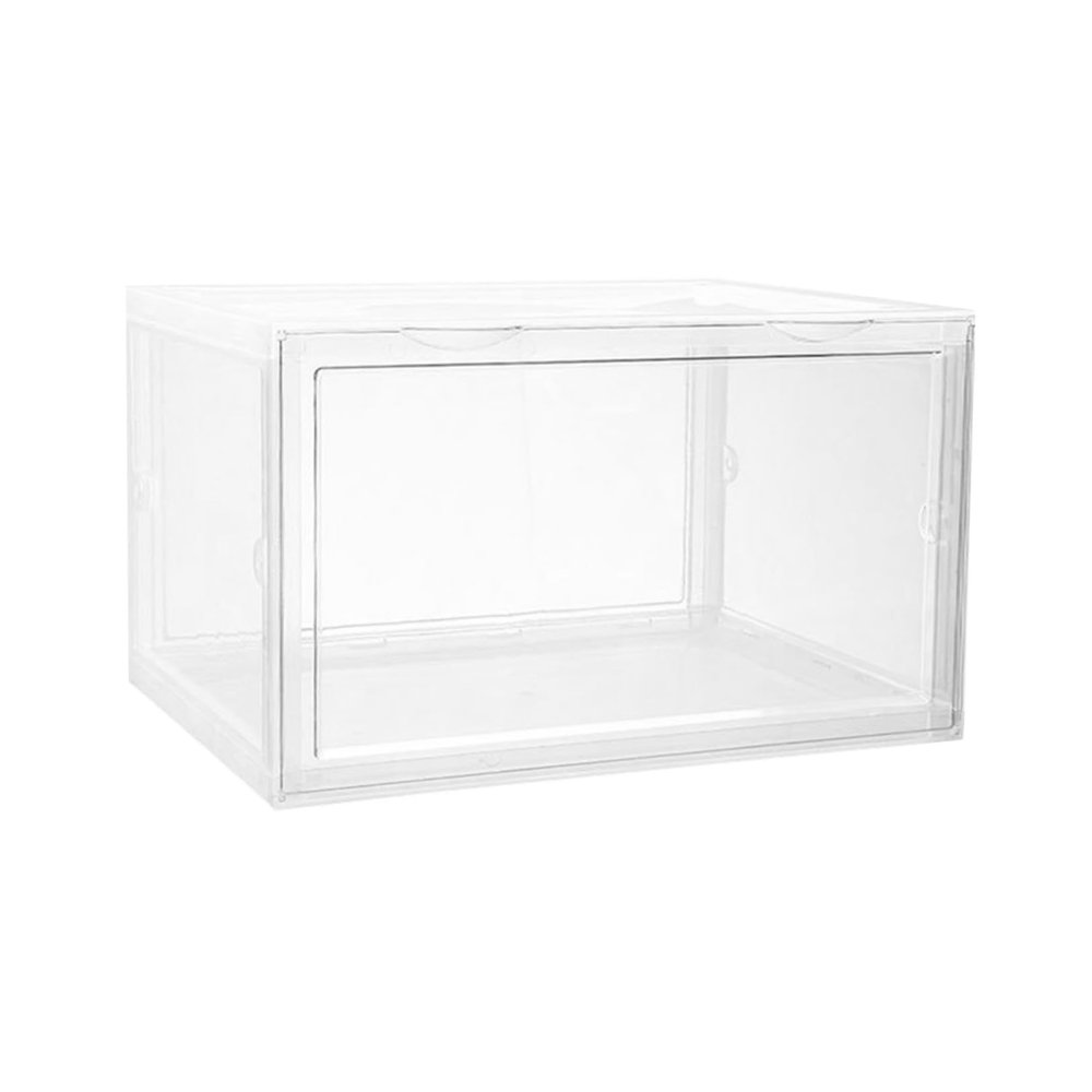 TOYANDONA Transparent Plastic Shoe Boxes with Buckle