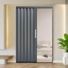 yurstcggh Folding Door, Sliding Interior Door, Aluminum Alloy, White/Gray, 75 × 204 cm view 1