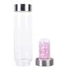 Natural Crystal Water Bottle with Quartz Obelisk Wand, Reusable Gemstone Glass Bottle, 550 ml view 4