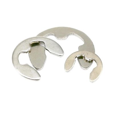 304 Stainless Steel Shaft Retaining Ring Washer, External E-Clip (M1.5, 100 pcs)