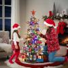 122 cm Artificial Christmas Tree with 150 LED Lights, 8 Modes and Metal Stand view 1