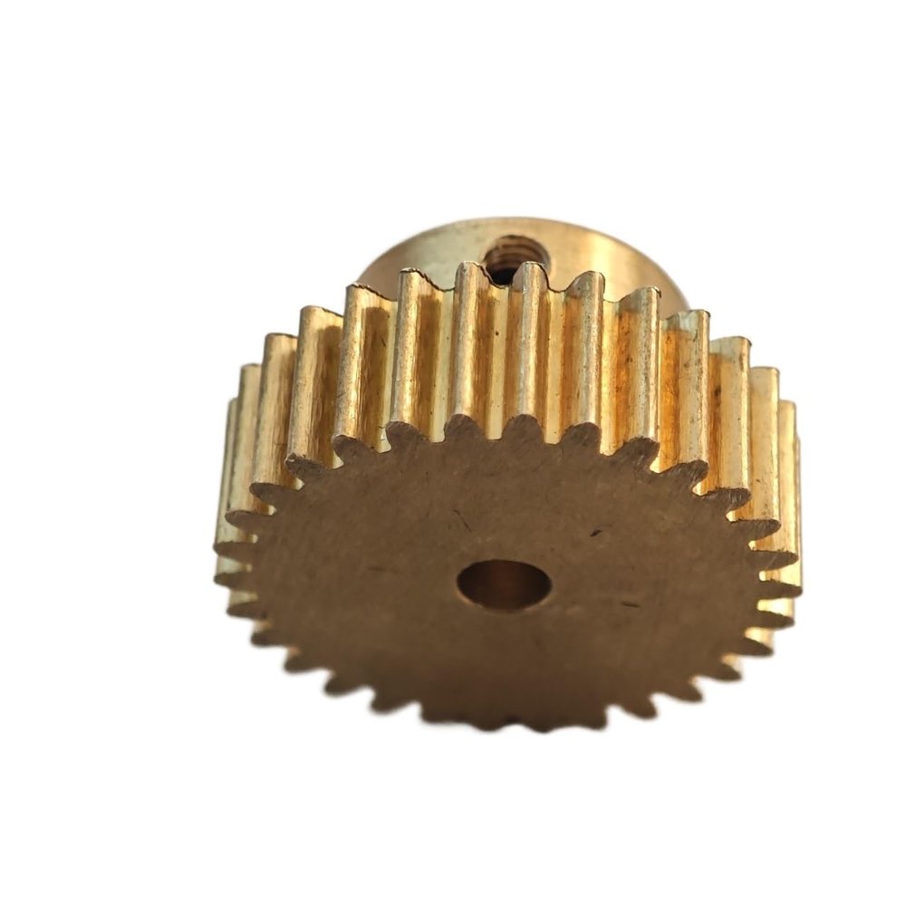 GTPBAO 0.5 Module 150T Spur Gear, 76 mm OD, 5 mm Tooth Thickness, Copper, 15 mm Step, 4 mm Bore