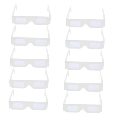 Halloween Theme Party 3D Paper Diffraction Glasses, 25 Count, White