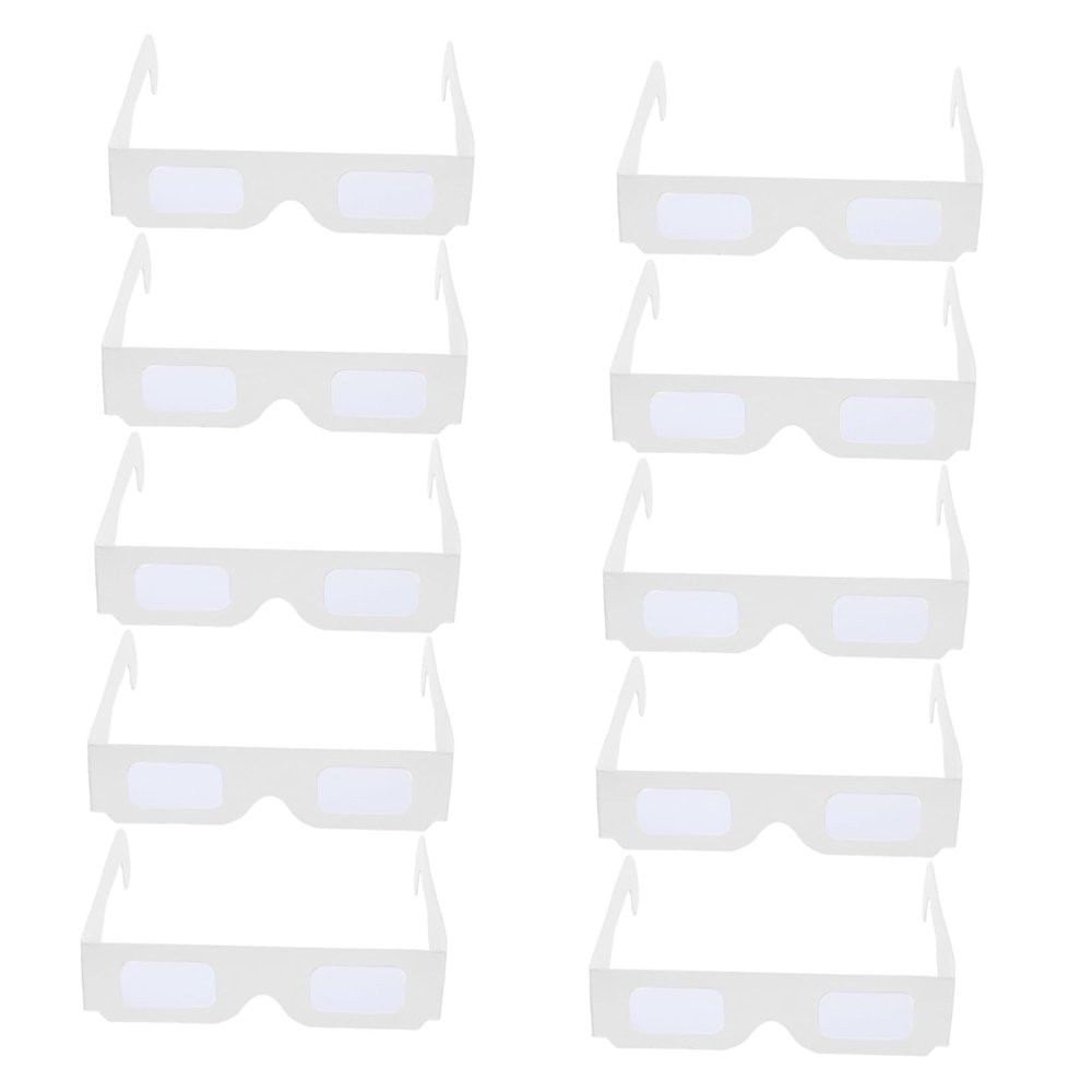 Halloween Theme Party 3D Paper Diffraction Glasses, 25 Count, White