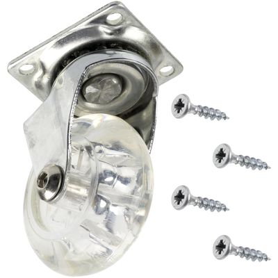 AERZETIX 4-Pack 50 mm 360° Swivel Casters with 18 Wood Screws