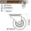 AERZETIX 4-Pack 50 mm 360° Swivel Casters with 18 Wood Screws view 3