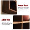 Blazea Wooden Wall-Mounted Cup Rack, 3x3 9-Slot Display Shelf view 3