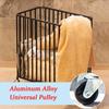 Laundry Hamper with Wheels, Metal Frame, Breathable Design view 2