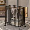 Laundry Hamper with Wheels, Metal Frame, Breathable Design view 3