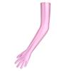 UBOHUZ Satin Glossy Connected-Finger Opera Gloves, Pink, M view 1