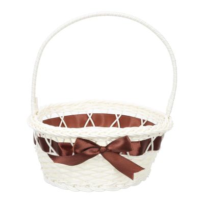 Rattan Picnic and Flower Basket, Dark Coffee