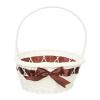 Rattan Picnic and Flower Basket, Dark Coffee view 1