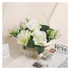 Rattan Picnic and Flower Basket, Dark Coffee view 3
