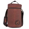 Delicatino Bolso Matero Carrying Bag for Mate Set | Brown Leather-Look 'Calabaza' Design view 1