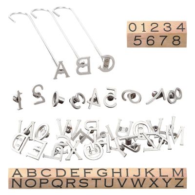 36-Piece 1-Inch Alphabet & Number Branding Iron Set
