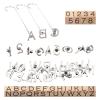 36-Piece 1-Inch Alphabet & Number Branding Iron Set view 1