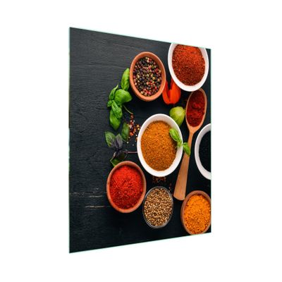 Tempered Glass Stove Cover & Cutting Board, 45 x 52 cm, Spices Black Wood