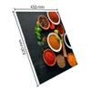 Tempered Glass Stove Cover & Cutting Board, 45 x 52 cm, Spices Black Wood view 2