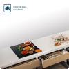 Tempered Glass Stove Cover & Cutting Board, 45 x 52 cm, Spices Black Wood view 4