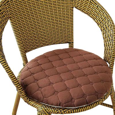 Round Chair Cushion, 45 cm/18 in, 4 cm Thick, Non-Slip with Washable Cover