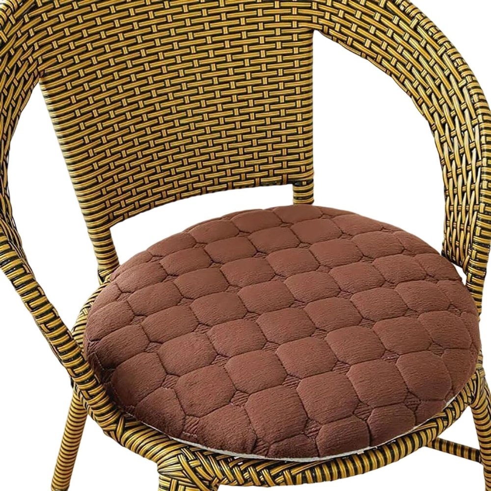 Round Chair Cushion, 45 cm/18 in, 4 cm Thick, Non-Slip with Washable Cover