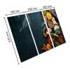 Stovetop Cover, Tempered Glass Cutting Board & Ceramic Cooktop Cover, 3-Piece, 3 x 30 x 52 cm, Hygienic & Non-Slip, for Induction and Ceramic Cooktops, Spices & Olive Oil – SFArt view 2