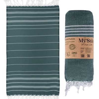 MyStilo XXL Sauna Hammam Towel - Soft 100 x 200 cm Quick-Drying Bath Towel, Premium Beach Towel, Petrol Blue