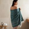 MyStilo XXL Sauna Hammam Towel - Soft 100 x 200 cm Quick-Drying Bath Towel, Premium Beach Towel, Petrol Blue view 3