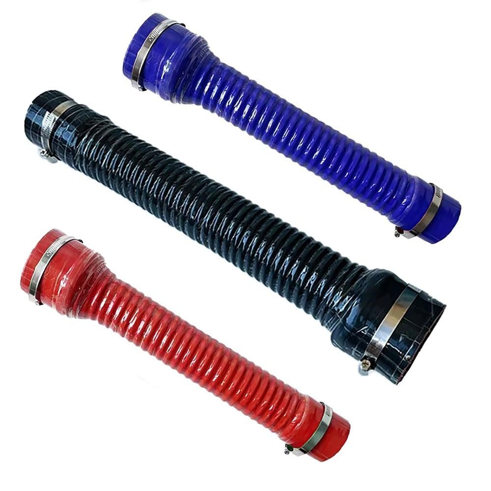 1-Pc. Silicone Intercooler Hose with Variable Diameter, 600 mm Flexible Reducer, ID 38–75 mm, Black, ID 40–55 mm