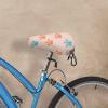 Treer Waterproof Bicycle Saddle Covers with Dog Paw Print, Pink, 2-Pack view 2