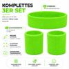 TK Gruppe Timo Klingler 3-in-1 Sweatband Set with Headband, Neon Green view 3
