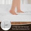 ZXIAOHUI High-Pile Rug 370 x 400 cm, Rectangular, White, Washable, Suitable for Underfloor Heating view 3