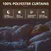 CHENGTT Blackout Curtain 136 x 290 cm, Thermal Curtain Against Cold and Heat, with Grommets, Machine Washable, White view 3