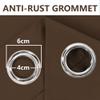 CHENGTT Blackout Curtain 136 x 290 cm, Thermal Curtain Against Cold and Heat, with Grommets, Machine Washable, White view 4