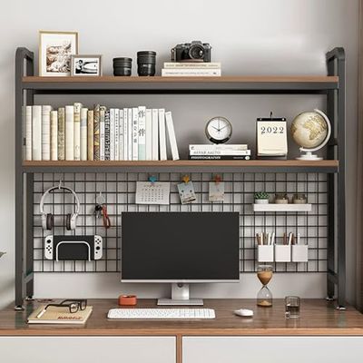 3-Tier Desktop Bookshelf, Black, 115 cm