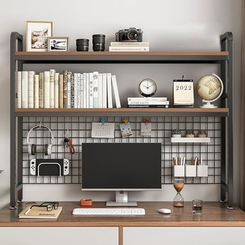 3-Tier Desktop Bookshelf, Black, 115 cm