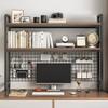 3-Tier Desktop Bookshelf, Black, 115 cm view 1