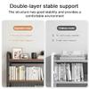 3-Tier Desktop Bookshelf, Black, 115 cm view 3