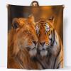 Orange Flannel Cozy Blanket, Soft Fleece Throw, 180 x 200 cm view 2