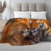 Orange Flannel Cozy Blanket, Soft Fleece Throw, 180 x 200 cm view 4